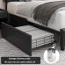 cozzhome Leather Platform Bed with 4 Drawers – Luxurious Storage Bed for Organized Bedrooms